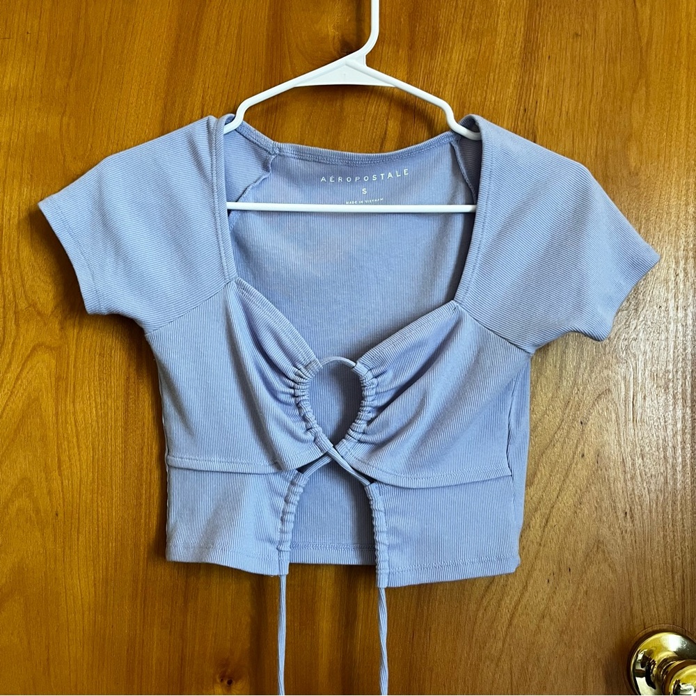 Lilac Aeropostale Cutout Baby Tee